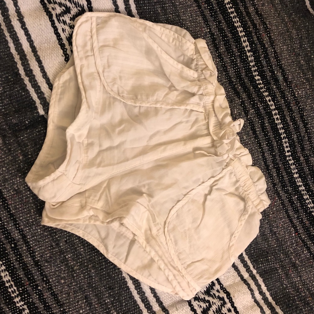White Linen Shorts
